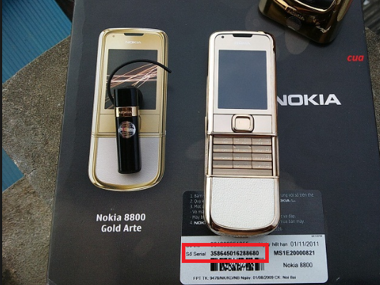 check imei nokia 8800 gold arte